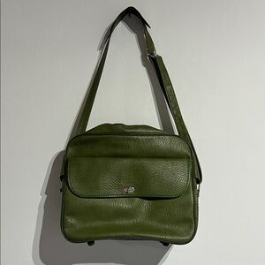 Vintage Starflight Green Leather Shoulder Bag